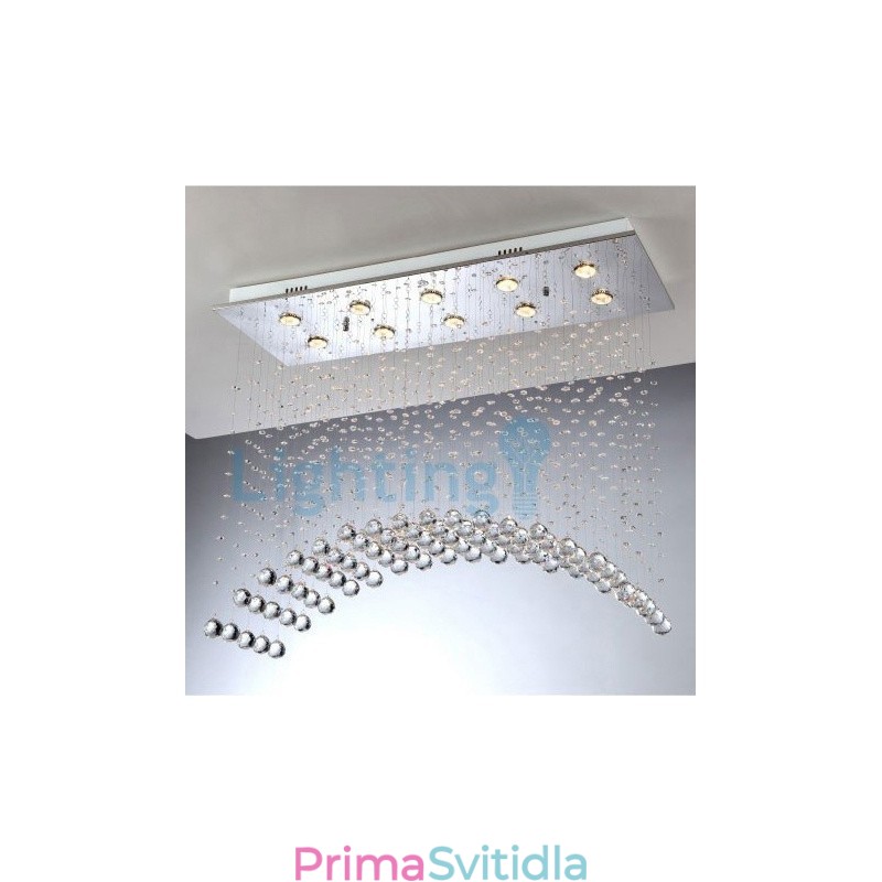 Moderní moderní lustr Závěsné svítidlo pro zapuštěnou montáž Crystal Rain Drop Light
