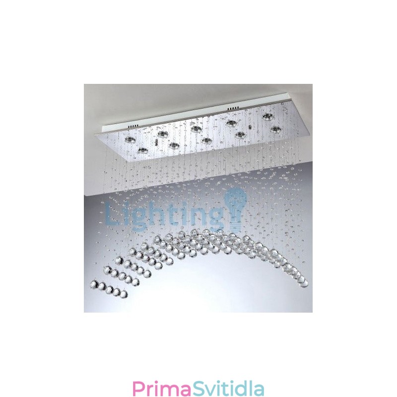 Moderní moderní lustr Závěsné svítidlo pro zapuštěnou montáž Crystal Rain Drop Light