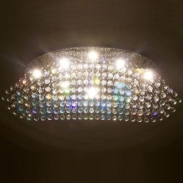 Moderní moderní lustr Závěsné svítidlo pro zapuštěnou montáž Crystal Rain Drop Light