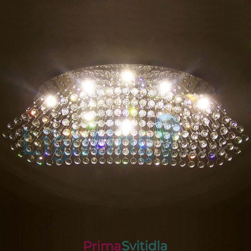 Moderní moderní lustr Závěsné svítidlo pro zapuštěnou montáž Crystal Rain Drop Light