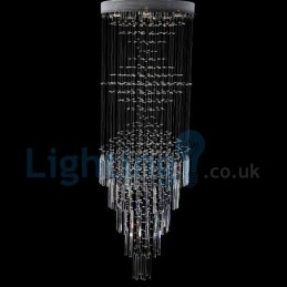 Moderní moderní lustr Závěsné svítidlo pro zapuštěnou montáž Crystal Rain Drop Light