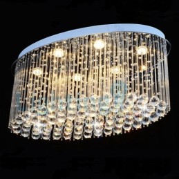 Moderní moderní lustr Závěsné svítidlo pro zapuštěnou montáž Crystal Rain Drop Light