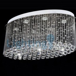 Moderní moderní lustr Závěsné svítidlo pro zapuštěnou montáž Crystal Rain Drop Light