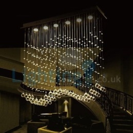 Moderní moderní lustr Závěsné svítidlo pro zapuštěnou montáž Crystal Rain Drop Light
