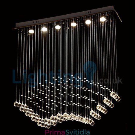 Moderní moderní lustr Závěsné svítidlo pro zapuštěnou montáž Crystal Rain Drop Light Moderní moderní lustr Závěsné svítidlo pro zapuštěnou montáž Crystal Rain Drop Light