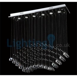 Moderní moderní lustr Závěsné svítidlo pro zapuštěnou montáž Crystal Rain Drop Light