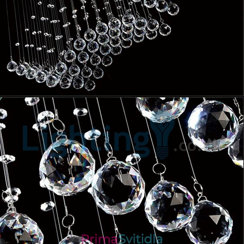 Moderní moderní lustr Závěsné svítidlo pro zapuštěnou montáž Crystal Rain Drop Light
