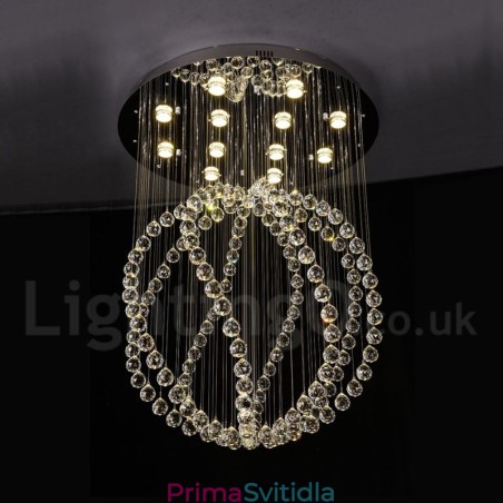 Moderní moderní lustr Závěsné svítidlo pro zapuštěnou montáž Crystal Rain Drop Light Moderní moderní lustr Závěsné svítidlo pro zapuštěnou montáž Crystal Rain Drop Light