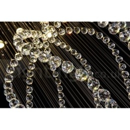 Moderní moderní lustr Závěsné svítidlo pro zapuštěnou montáž Crystal Rain Drop Light