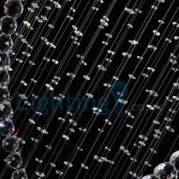 Moderní moderní lustr Závěsné svítidlo pro zapuštěnou montáž Crystal Rain Drop Light