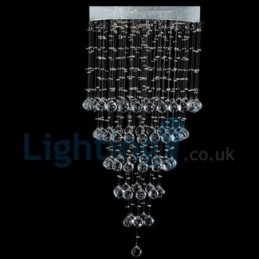 Moderní moderní lustr Závěsné svítidlo pro zapuštěnou montáž Crystal Rain Drop Light