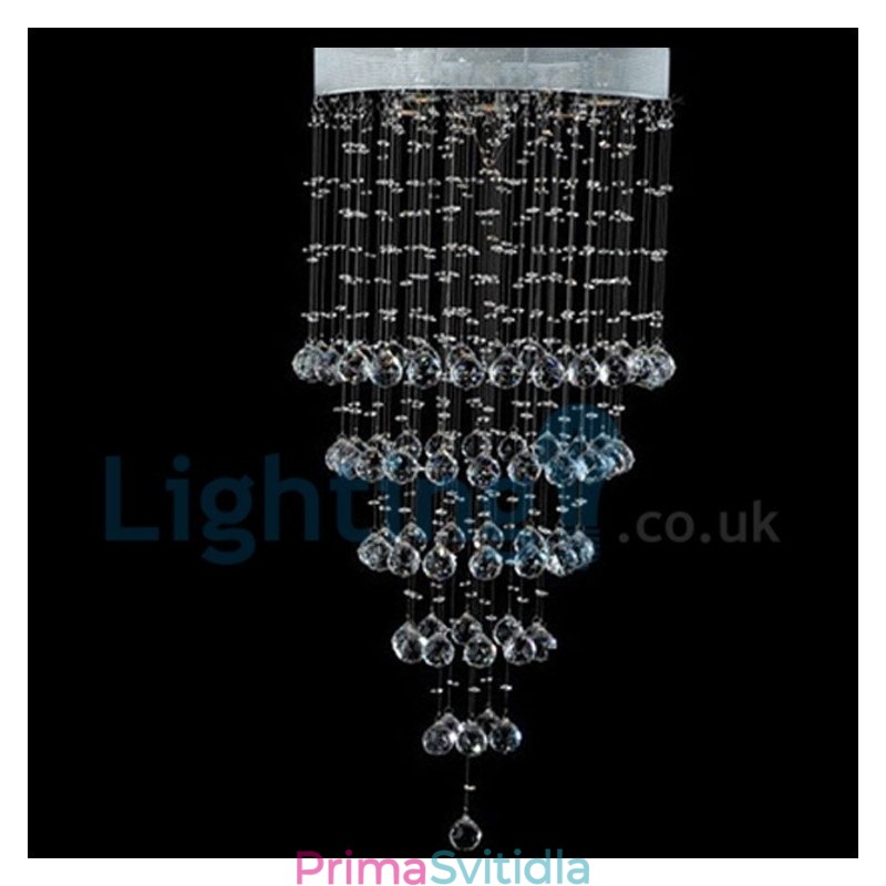 Moderní moderní lustr Závěsné svítidlo pro zapuštěnou montáž Crystal Rain Drop Light