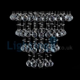 Moderní moderní lustr Závěsné svítidlo pro zapuštěnou montáž Crystal Rain Drop Light