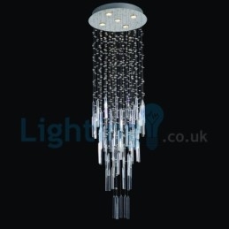 Moderní moderní lustr Závěsné svítidlo pro zapuštěnou montáž Crystal Rain Drop Light