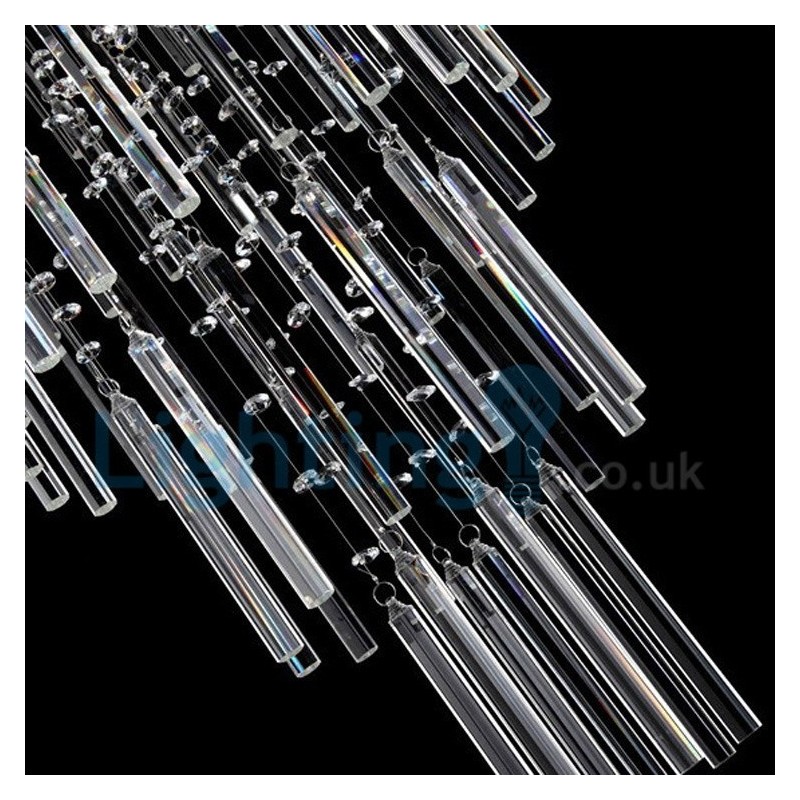 Moderní moderní lustr Závěsné svítidlo pro zapuštěnou montáž Crystal Rain Drop Light