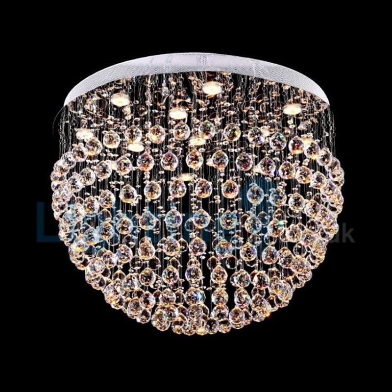 Moderní moderní lustr Závěsné svítidlo pro zapuštěnou montáž Crystal Rain Drop Light