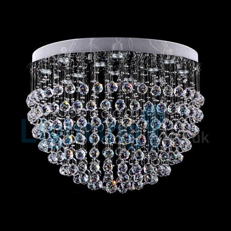 Moderní moderní lustr Závěsné svítidlo pro zapuštěnou montáž Crystal Rain Drop Light