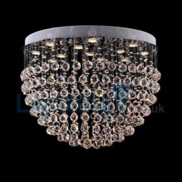 Moderní moderní lustr Závěsné svítidlo pro zapuštěnou montáž Crystal Rain Drop Light
