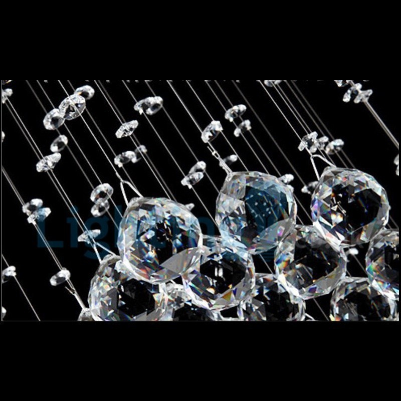 Moderní moderní lustr Závěsné svítidlo pro zapuštěnou montáž Crystal Rain Drop Light