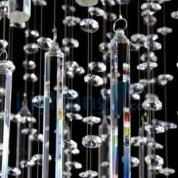 Moderní moderní lustr Závěsné svítidlo pro zapuštěnou montáž Crystal Rain Drop Light