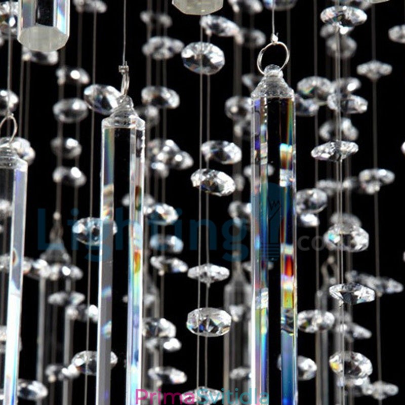 Moderní moderní lustr Závěsné svítidlo pro zapuštěnou montáž Crystal Rain Drop Light