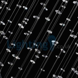 Moderní moderní lustr Závěsné svítidlo pro zapuštěnou montáž Crystal Rain Drop Light