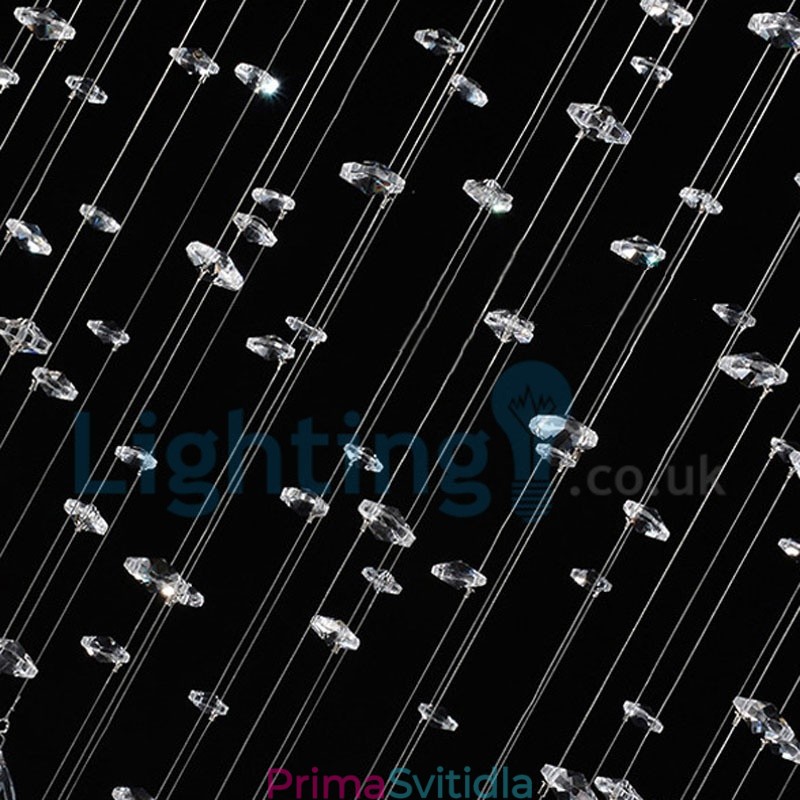 Moderní moderní lustr Závěsné svítidlo pro zapuštěnou montáž Crystal Rain Drop Light