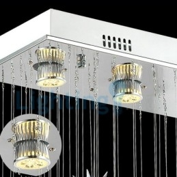 Moderní moderní lustr Závěsné svítidlo pro zapuštěnou montáž Crystal Rain Drop Light