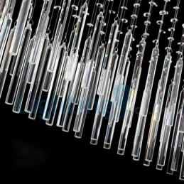 Moderní moderní lustr Závěsné svítidlo pro zapuštěnou montáž Crystal Rain Drop Light