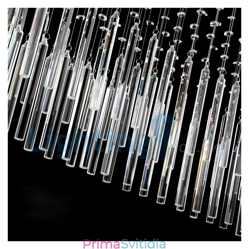 Moderní moderní lustr Závěsné svítidlo pro zapuštěnou montáž Crystal Rain Drop Light