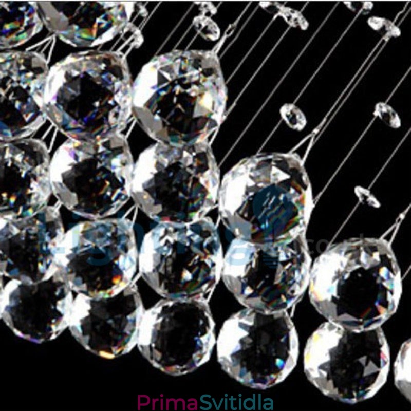 Moderní moderní lustr Závěsné svítidlo pro zapuštěnou montáž Crystal Rain Drop Light