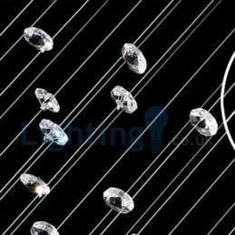 Moderní moderní lustr Závěsné svítidlo pro zapuštěnou montáž Crystal Rain Drop Light