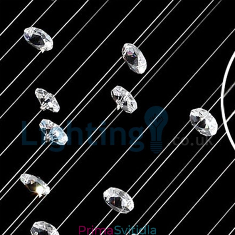 Moderní moderní lustr Závěsné svítidlo pro zapuštěnou montáž Crystal Rain Drop Light