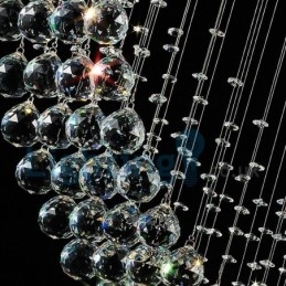 Moderní moderní lustr Závěsné svítidlo pro zapuštěnou montáž Crystal Rain Drop Light