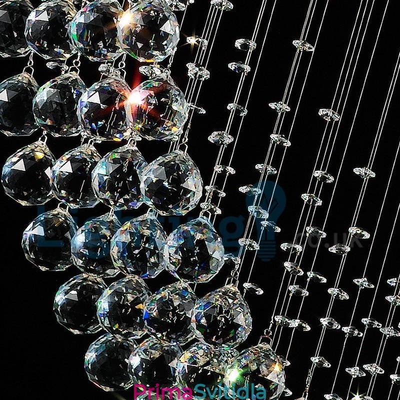 Moderní moderní lustr Závěsné svítidlo pro zapuštěnou montáž Crystal Rain Drop Light