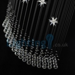 Moderní moderní lustr Závěsné svítidlo pro zapuštěnou montáž Crystal Rain Drop Light