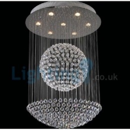 Moderní moderní lustr Závěsné svítidlo pro zapuštěnou montáž Crystal Rain Drop Light