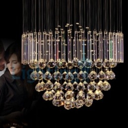 Moderní moderní lustr Závěsné svítidlo pro zapuštěnou montáž Crystal Rain Drop Light