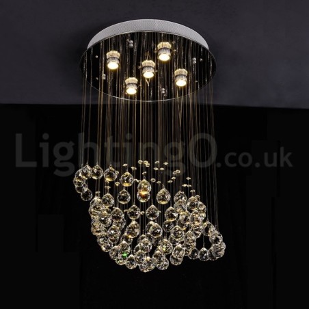 Moderní moderní lustr Závěsné svítidlo pro zapuštěnou montáž Crystal Rain Drop Light Moderní moderní lustr Závěsné svítidlo pro zapuštěnou montáž Crystal Rain Drop Light