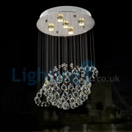 Moderní moderní lustr Závěsné svítidlo pro zapuštěnou montáž Crystal Rain Drop Light