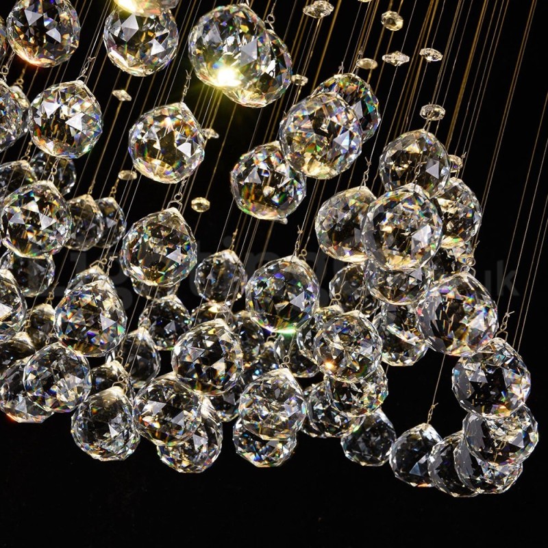 Moderní moderní lustr Závěsné svítidlo pro zapuštěnou montáž Crystal Rain Drop Light
