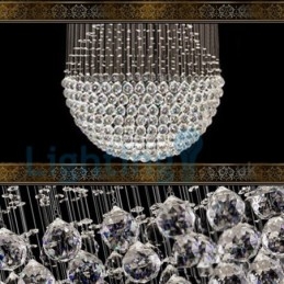 Moderní moderní lustr Závěsné svítidlo pro zapuštěnou montáž Crystal Rain Drop Light