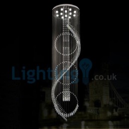 Moderní moderní lustr Závěsné svítidlo pro zapuštěnou montáž Crystal Rain Drop Light