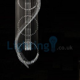 Moderní moderní lustr Závěsné svítidlo pro zapuštěnou montáž Crystal Rain Drop Light