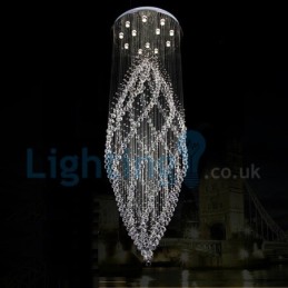 Moderní moderní lustr Závěsné svítidlo pro zapuštěnou montáž Crystal Rain Drop Light