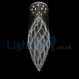 Moderní moderní lustr Závěsné svítidlo pro zapuštěnou montáž Crystal Rain Drop Light