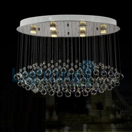 Moderní moderní lustr Závěsné svítidlo pro zapuštěnou montáž Crystal Rain Drop Light