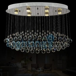 Moderní moderní lustr Závěsné svítidlo pro zapuštěnou montáž Crystal Rain Drop Light