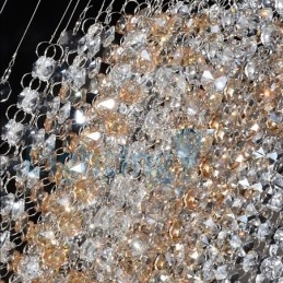 Moderní moderní lustr Závěsné svítidlo pro zapuštěnou montáž Crystal Rain Drop Light