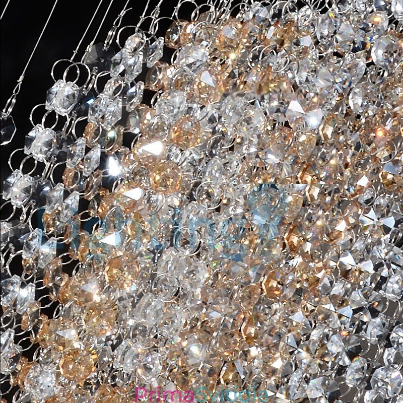 Moderní moderní lustr Závěsné svítidlo pro zapuštěnou montáž Crystal Rain Drop Light